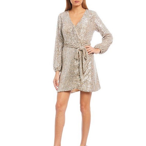 Gianni Bini Dresses & Skirts - Gianni Bini Sequin Wrap Dress